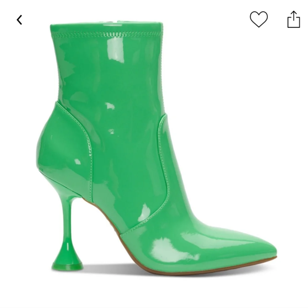 I.N.C. IBRINA STRETCH GREEN BOOTIES SIZE 7 NIB
